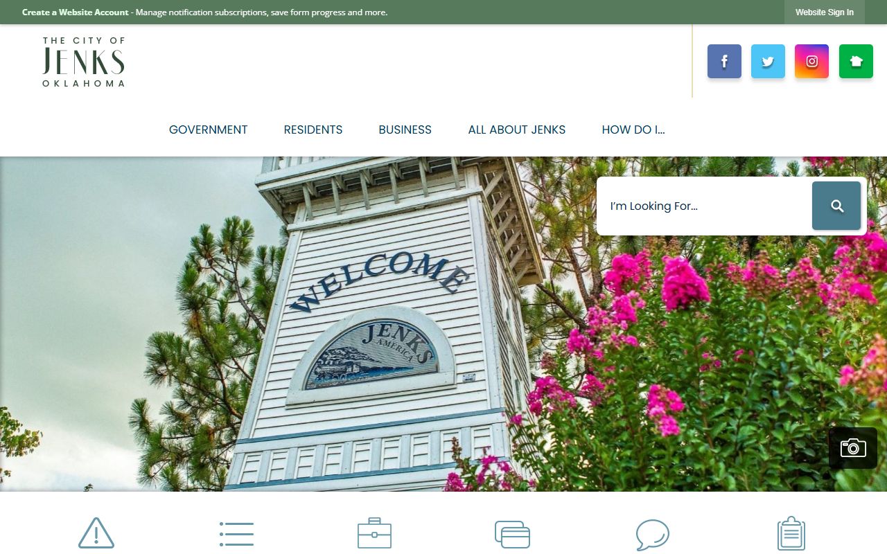 Jenks unclaimed money city finance page