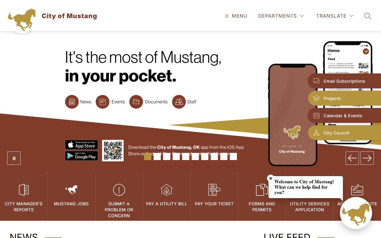 Mustang unclaimed money city finance page