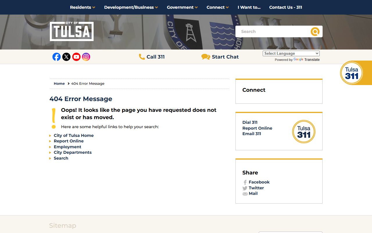 City of Tulsa unclaimed property page