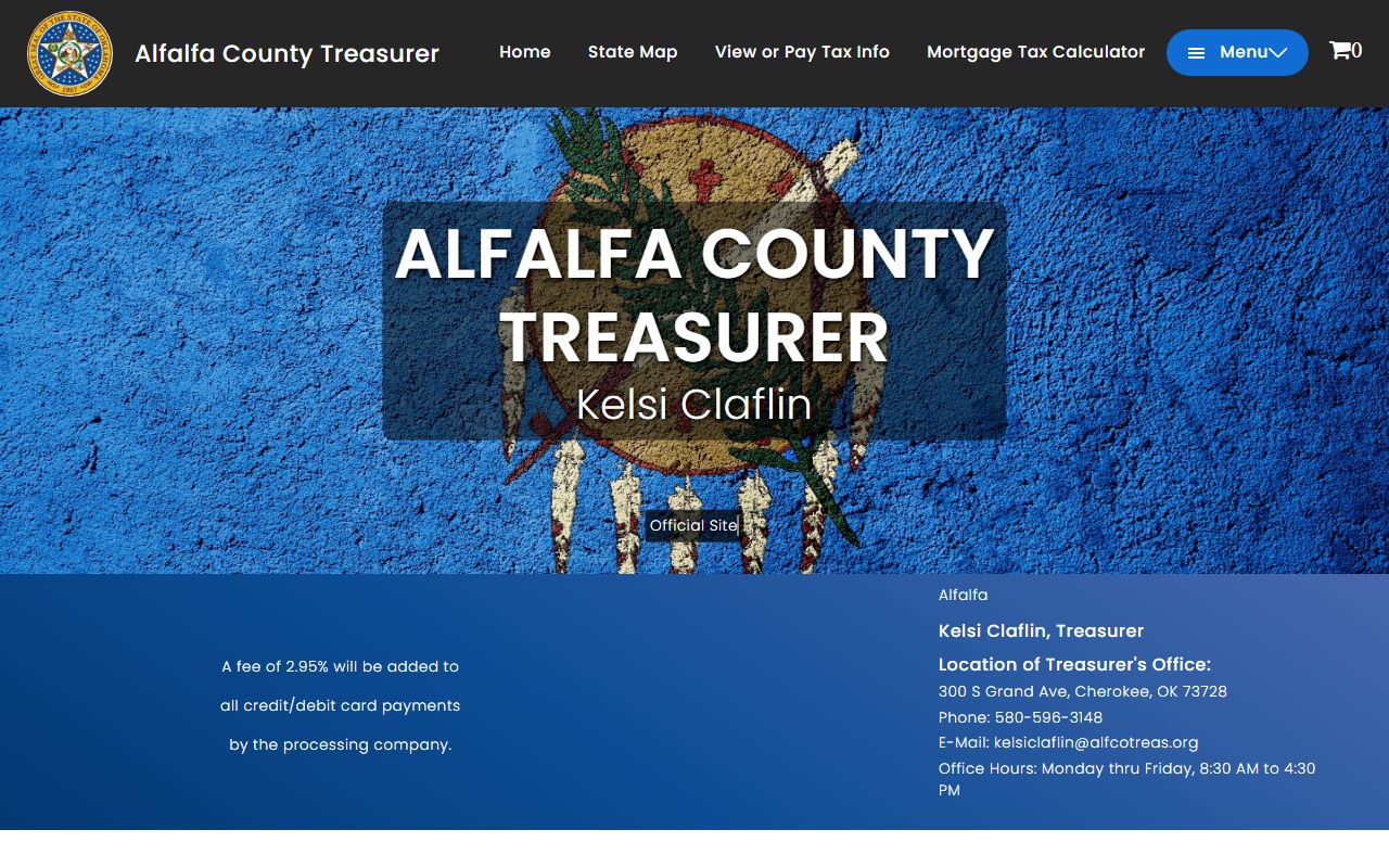 Alfalfa County Unclaimed Money - Treasurer Tax Records