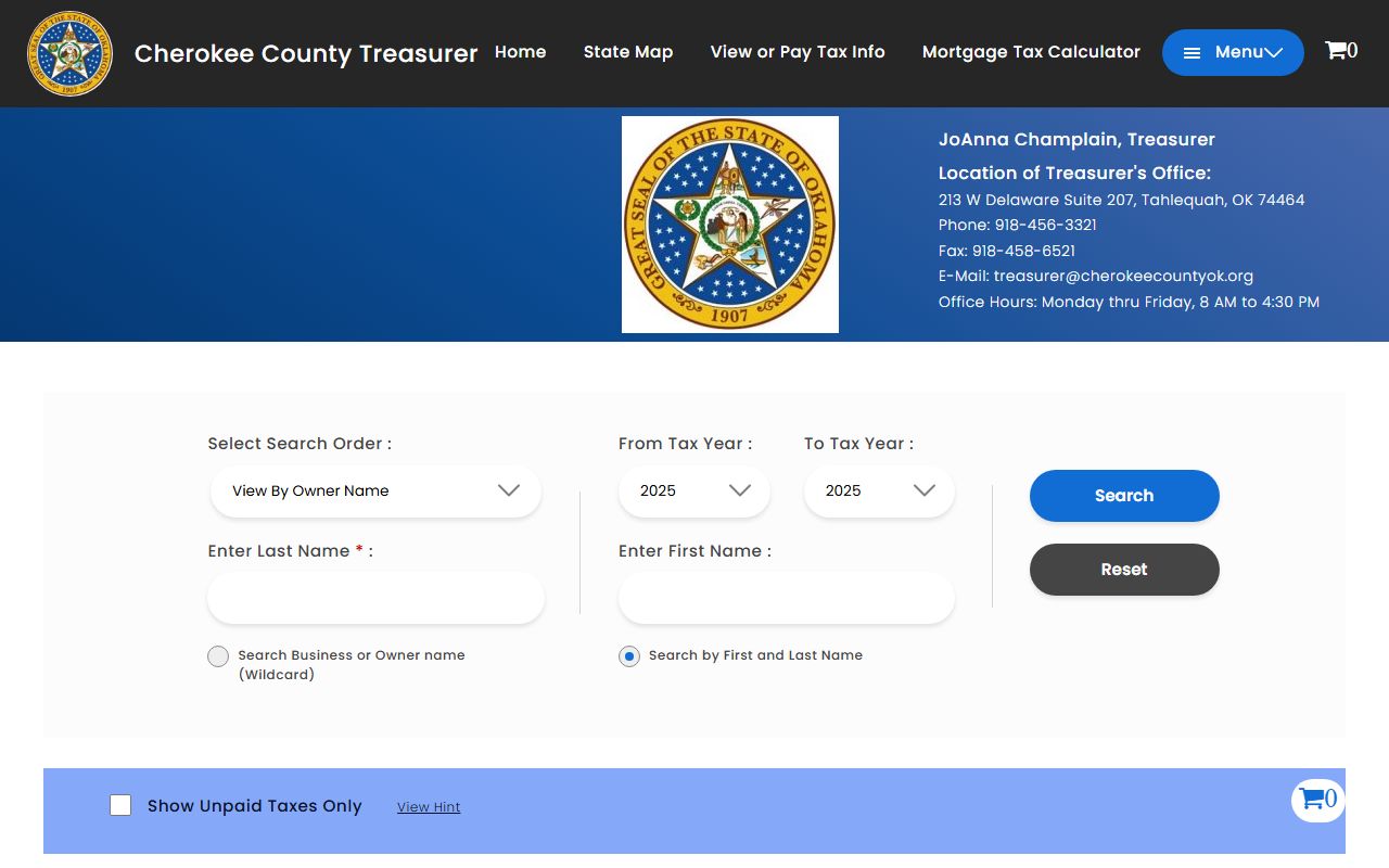 Cherokee County tax records and unclaimed money search