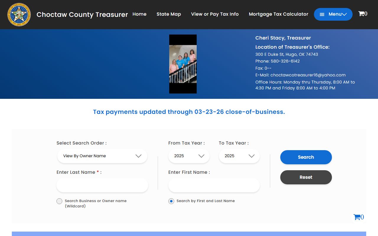Choctaw County tax records and unclaimed money search