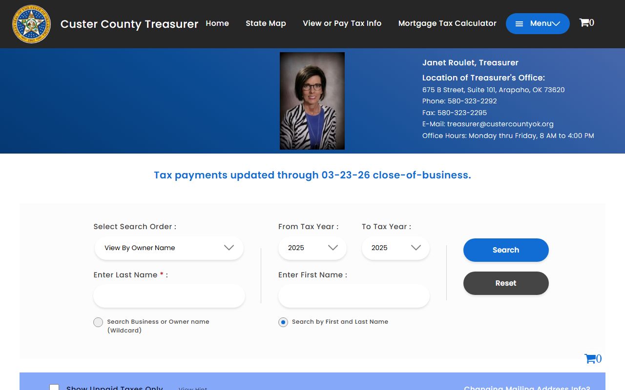Custer County tax records search for unclaimed money