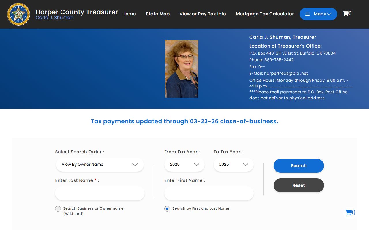 Harper County tax roll database for property records and unclaimed surplus funds