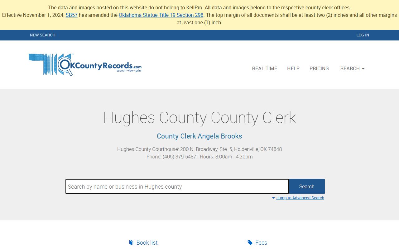 Hughes County Unclaimed Money - County Clerk Records Portal