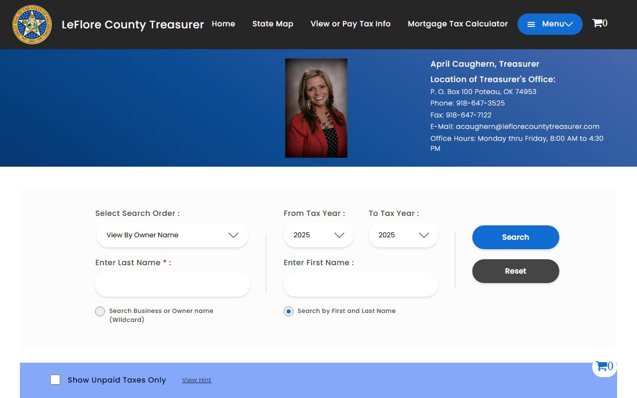 Le Flore County tax records search for unclaimed money