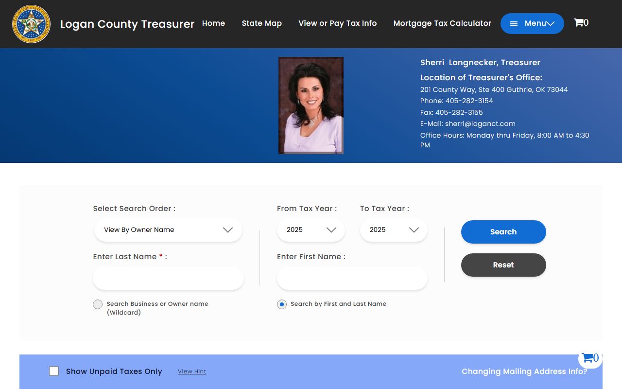 Logan County tax records database for unclaimed money and property research