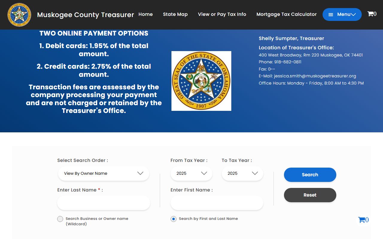 Muskogee County tax roll search portal for unclaimed money