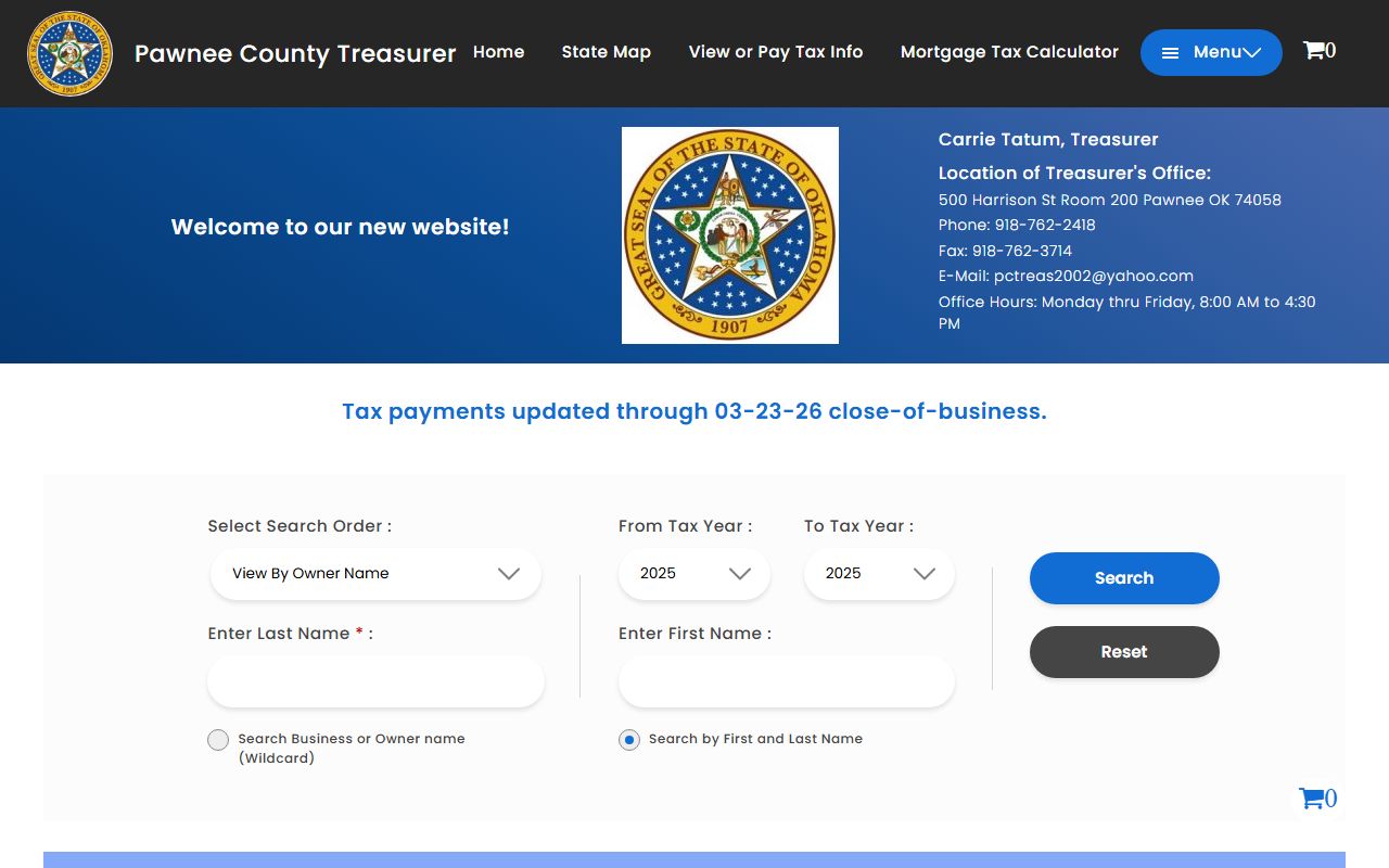 Pawnee County tax records search for unclaimed money
