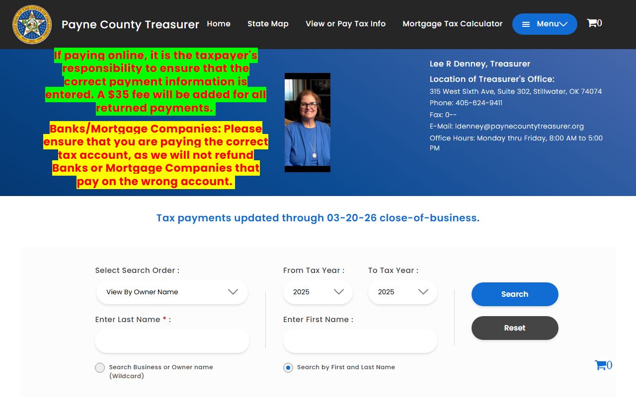 Payne County tax records search for unclaimed money in Stillwater