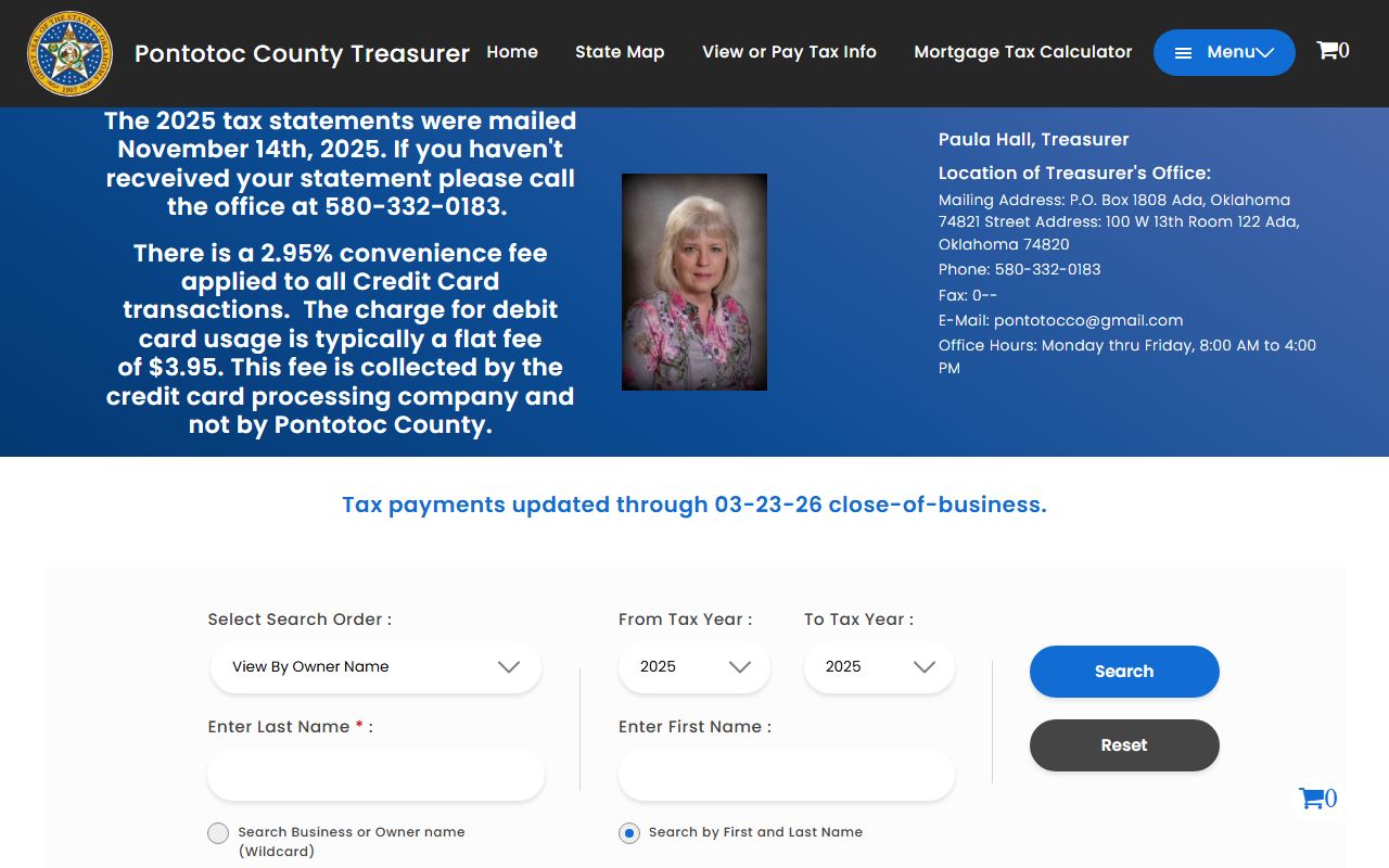 Pontotoc County Unclaimed Money - Tax Records Portal