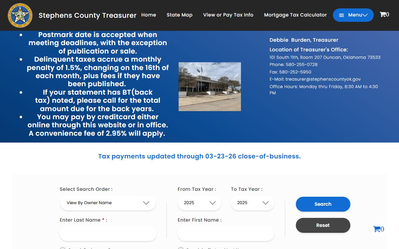 Stephens County tax records portal for unclaimed money research