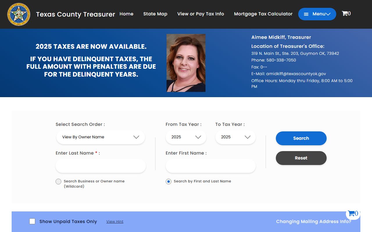Texas County tax records portal for unclaimed money research