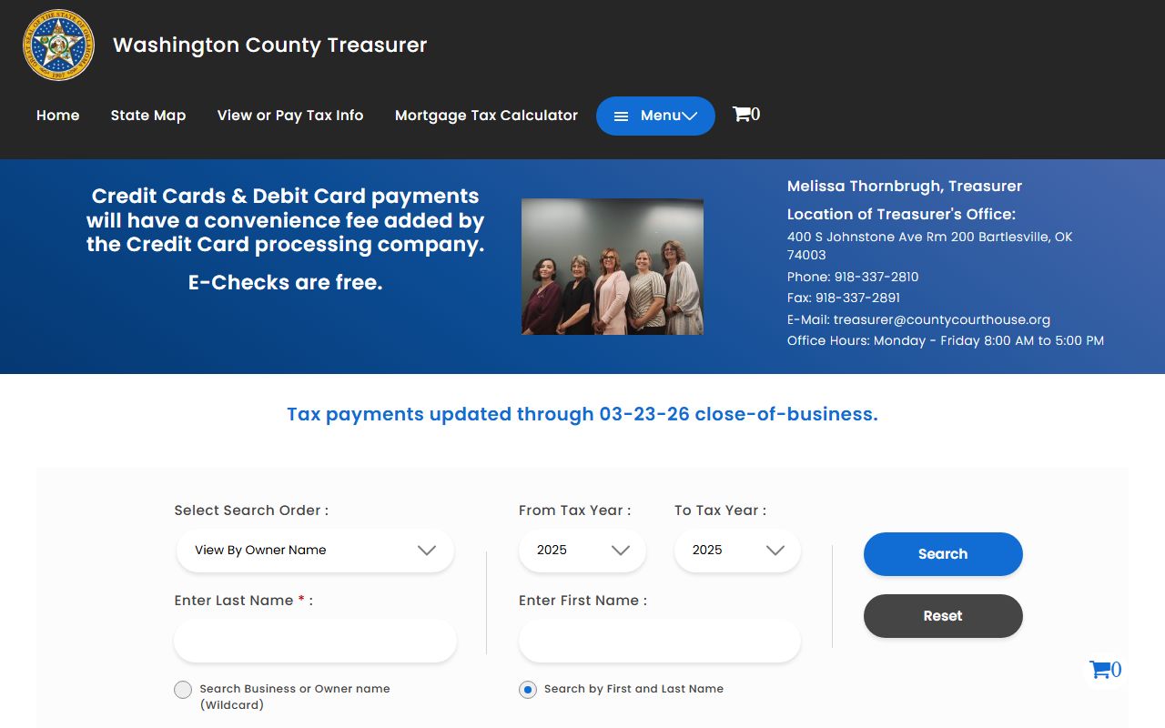 Washington County tax records search for unclaimed money
